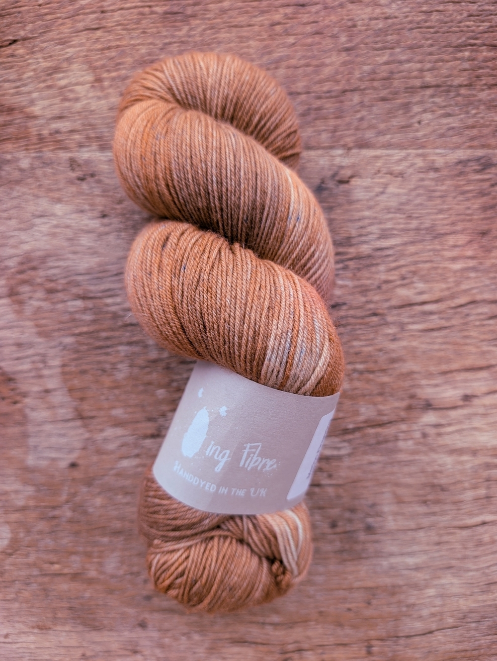 Qing Fibres Merino Fingering Yarn Dune Copper Red Brown